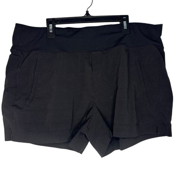 Athleta Trekkie North Short Women's Plus Size 16 Black Athleisure Zip Pockets - Picture 1 of 6